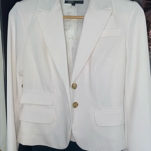 White blazer fitted women